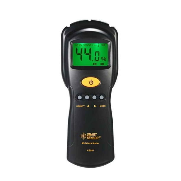 AS981 Moisture Meter Digital Wood Moisture Meter Clear Reading High Frequency Electromagnetic Wave Measuring for Wood Bamboo 